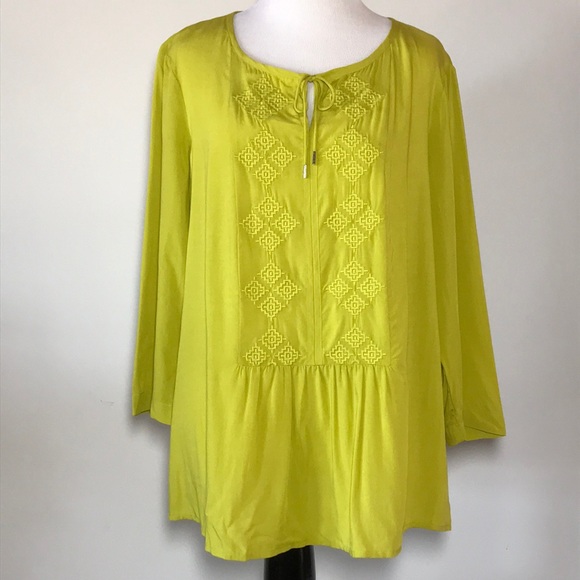 Liz Claiborne Tops - Liz Claiborne 3/4 Sleeve Boho Top, Size S, NWT